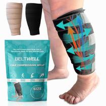 Envoltório de compressão Beltwell Adjustable Linfedema Calf Black M-TALL