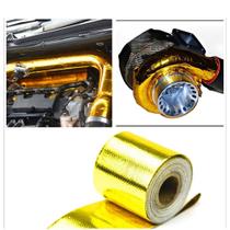 Envoltório De Proteção Térmica Autoadesivo Dourado 5m Fita De Isolamento De Tubo De Escape