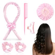 Envoltório de seda Heatless Hair Curler para cabelos longos
