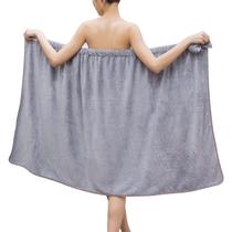 Envoltório de toalha GOSCHE XL 84x130cm ajustável em microfibra cinza