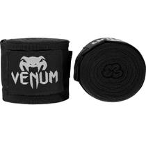 Envoltórios de boxe para mãos Venum Black de 2,5 m de algodão elástico