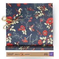 Envoltórios de cera de abelha Bee's Wrap Botanical cortados em rolo de 14 x 52 cm