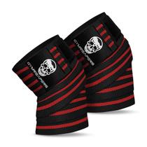 Envoltórios de joelho Gymreapers flexíveis de 72 cm para agachamentos vermelhos - par Envoltórios de joelho Gymreapers flexíveis de 72 cm para agachamentos vermelhos - par