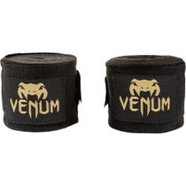 Envoltórios de mão de boxe Venum Kontact preto/dourado 180 cm