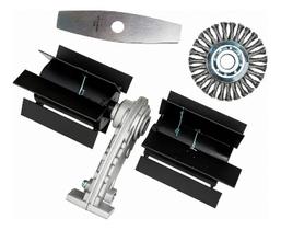 Enxada Rotativa Universal Roçadeira + Kit Disco Aço E Facão