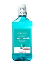 Enxaguante bucal Amazon Basics Antiseptic Blue Mint, pacote com 1 litro