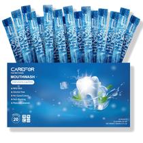 Enxaguante bucal CAREFOR Travel Size ICY Mint sem álcool 12 ml x 20