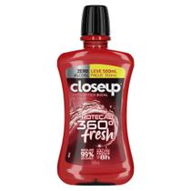 Enxaguante Bucal Closeup Red Hot Proteção 360 Fresh Zero Álcool Leve 500ml Pague 350ml