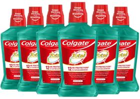 Enxaguante bucal Colgate Total Pro-Shield 500 ml sem álcool (pacote com 6)