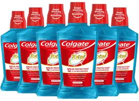 Enxaguante bucal Colgate Total Pro-Shield 500 ml sem álcool (pacote com 6)