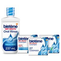 Enxaguante Bucal e Pastilhas Biotene Fresh Mint 237 ml 81 un.