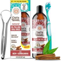 Enxaguante bucal GuruNanda Ashwagandha Oil Pulling 240 ml com acessórios