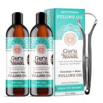 Enxaguante Bucal GuruNanda Clareador com Óleo - 2x 240ml - Sem Álcool