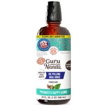 Enxaguante bucal GuruNanda CocoMint Oil Pulling 960 ml sem álcool