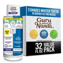Enxaguante bucal GuruNanda Dual Barrel Whitening 946 ml de hortelã selvagem