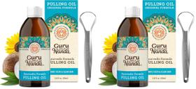 Enxaguante Bucal GuruNanda Original Oil Pulling 250ml Pacote com 2 Enxaguante Bucal GuruNanda Original Oil Pulling 250ml Pacote com 2
