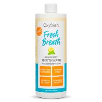 Enxaguante bucal Oxyfresh Lemon Mint Fresh Breath 473 ml sem álcool
