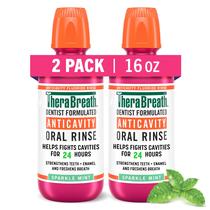 Enxaguante Bucal TheraBreath Anticavity - Fluoreto e Menta - 2 Frascos de 500ml