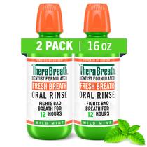 Enxaguante bucal TheraBreath Fresh Breath Mild Mint 473 ml (pacote com 2)