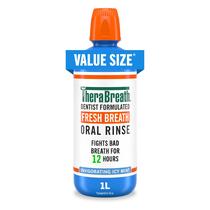 Enxaguante bucal TheraBreath Fresh Breath Oral Ringue 1 L de menta gelada