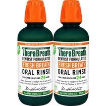 Enxaguante bucal TheraBreath Fresh Breath Rainforest Mint 480 ml (pacote com 2)