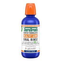 Enxaguante bucal TheraBreath Healthy Gums Oral Rinse Clean Mint 473 ml