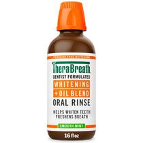 Enxaguante Bucal TheraBreath Whitening Oil Blend 473 ml Sabor Menta Suave