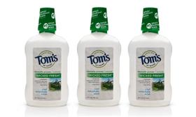 Enxaguante bucal Tom's of Maine Long Lasting Wicked Fresh 480 ml, pacote com 3