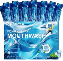 Enxaguante bucal Vetelab Portable Travel Size 11,8 ml 60 pacotes