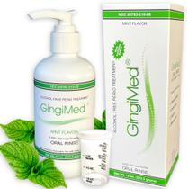 Enxágue dental Gingi Med com sabor de menta 300 ml de flúor de estanho