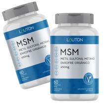 Enxofre Orgânico 450mg Premium - MSM Metil Sulfonil Metano Vegano Lauton - Kit 2