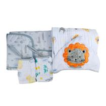 Enxoval Bebê Trocador Fralda Portátil Impermeável Fralda Algodão Toalha Capuz