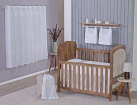 Enxoval de Bebe Kit de Berço Americano Cortina Algodão Menino Menina 7 Peças