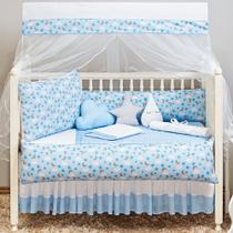 Enxoval de Berço Bebê Noite Estrelada Estampado - 13 Peças (Lindas Cores) Enxoval de Berço Bebê Noite Estrelada Estampado - 13 Peças (Lindas Cores)