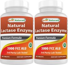 Enzima de lactase Best Naturals 3000 FCC ALU 180 comprimidos x 2 Enzima de lactase Best Naturals 3000 FCC ALU 180 comprimidos x 2