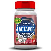 Enzima Lactase Lactapod Unilife 5.000 FCC ALU c/ 60 Cápsulas Vegetarianas