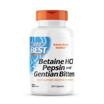 Enzimas digestivas Doctor's Best Betaína HCI Pepsina 360 Count