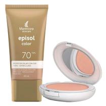 Episol Color Kit Mantecorp - Pó Compacto FPS50 + Protetor Solar Tom 1 - Extra Claro - Mantecorp Skincare