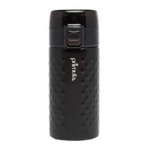 Epoca Primula Hamilton Copo Térmico de Aço Inoxidável, Dose Única, com Design Isolado a Vácuo de Parede Dupla, Tampa Vedante à Prova de Vazamentos e Alça para Transporte (350 ml, Preto)