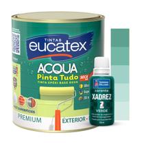 Epóxi Tinta Base Água, Azulejos Madeira Metal Banheiro 900ml + Corante Verde - Eucatex