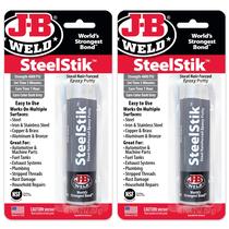 Epoxy Putty J-B Weld SteelStik 1 Hour Cure, pacote com 2 unidades