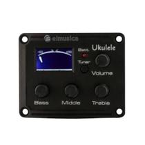 Equalizador Com 3 Bandas e Afinador Para Ukulele Ronsani - Modelo 90004 Equalizador Com 3 Bandas e Afinador Para Ukulele Ronsani - Modelo 90004