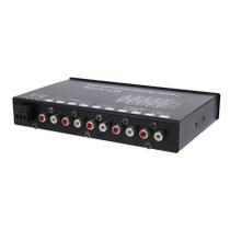 Equalizador de áudio automotivo fenlan de 7 bandas com entrada CD/AUX preta