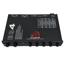 Equalizador de carro Massive Audio EQ4, gráfico de 4 bandas com AUX 8V