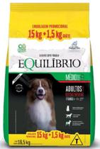 Equilíbrio cães porte médio adulto frango 16,5kg bônus bag