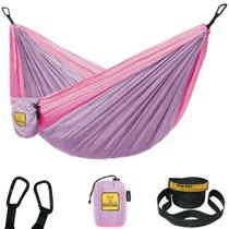Equipamento de acampamento para crianças Hammock Wise Owl Outfitters, lavanda e rosa Equipamento de acampamento para crianças Hammock Wise Owl Outfitters, lavanda e rosa