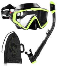Equipamento de mergulho Conjunto de snorkel Aegend Dry Snorkel para adultos/jovens/crianças