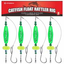 Equipamento de peixe-gato XFISHMAN Catfish Float Rattler verde 7,62 cm