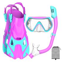 Equipo de Snorkel Forshine para Niños con Máscara, Aletas y Tubo Seco