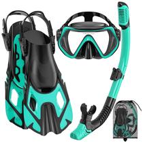 Equipo de Snorkel kit completo para adultos con máscara, aletas y tubo de respiración